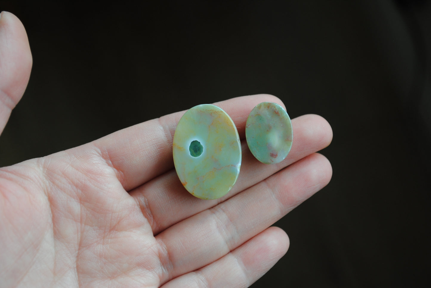 Oval Ocean Jasper cabochons