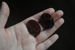 Moss Agate 30x22mm oval cabochons