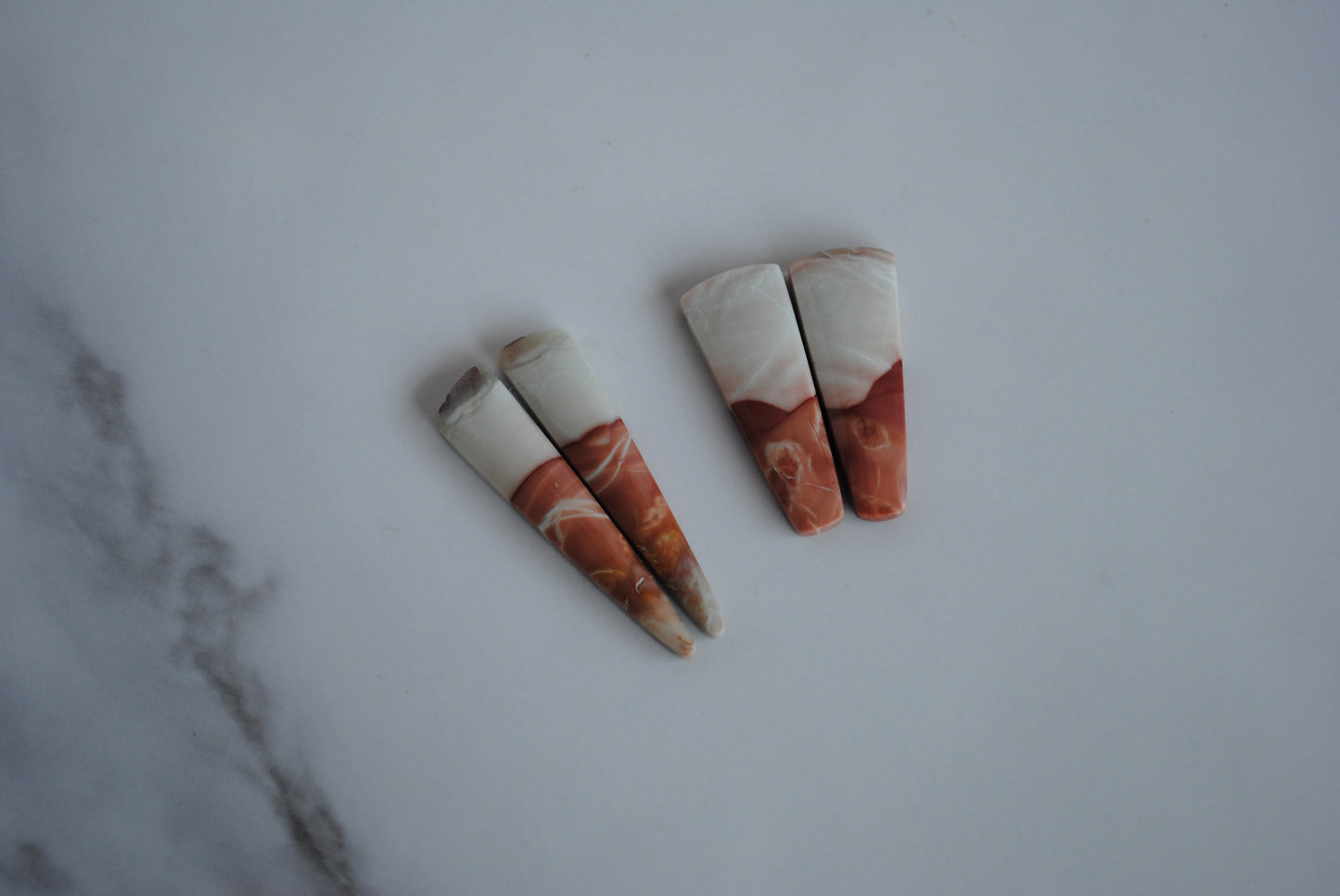 Jasper pair cabochons