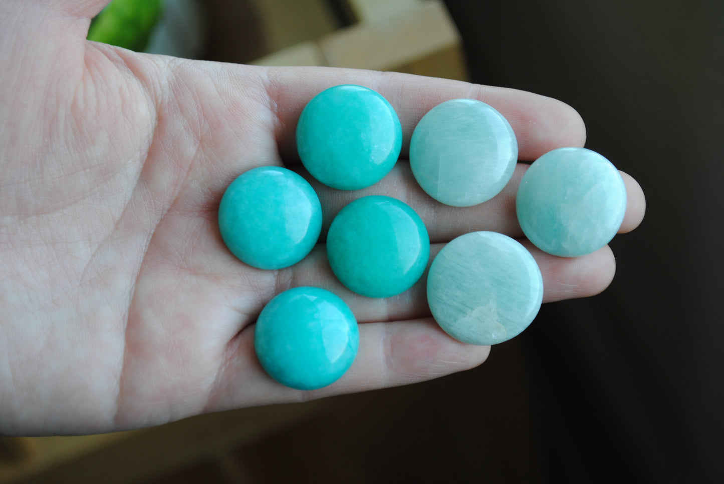 Amazonite cabochons