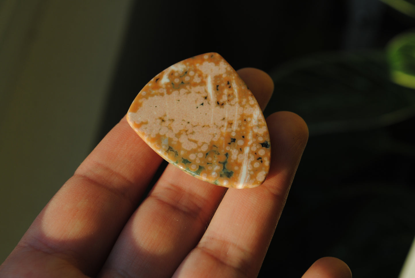 Ocean Jasper 30x40mm shield cabochon