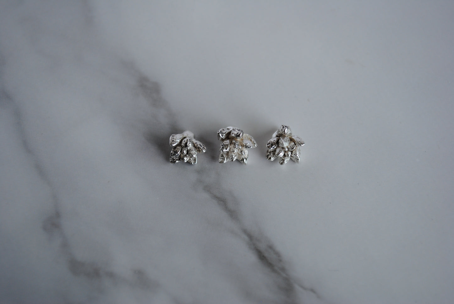 Sterling silver succulent castings (Lot D)