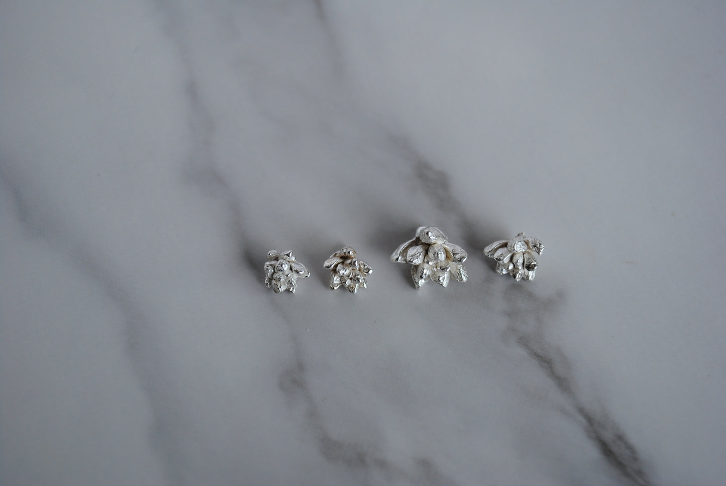 Sterling silver succulent castings (Lot E)