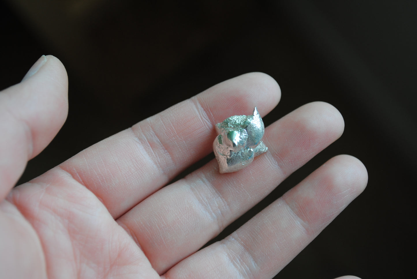 Sterling silver succulent casting