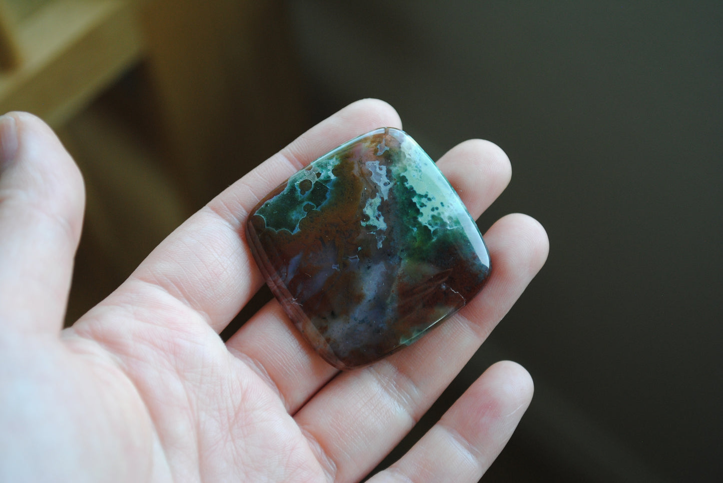 Square 40mm Ocean Jasper cabochon