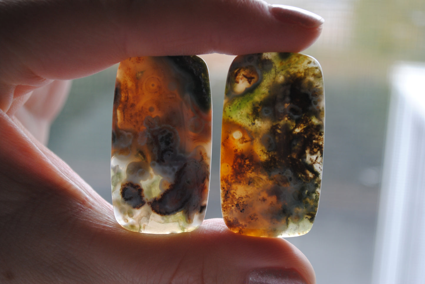 Rectangle 40x22mm Ocean Jasper cabochons