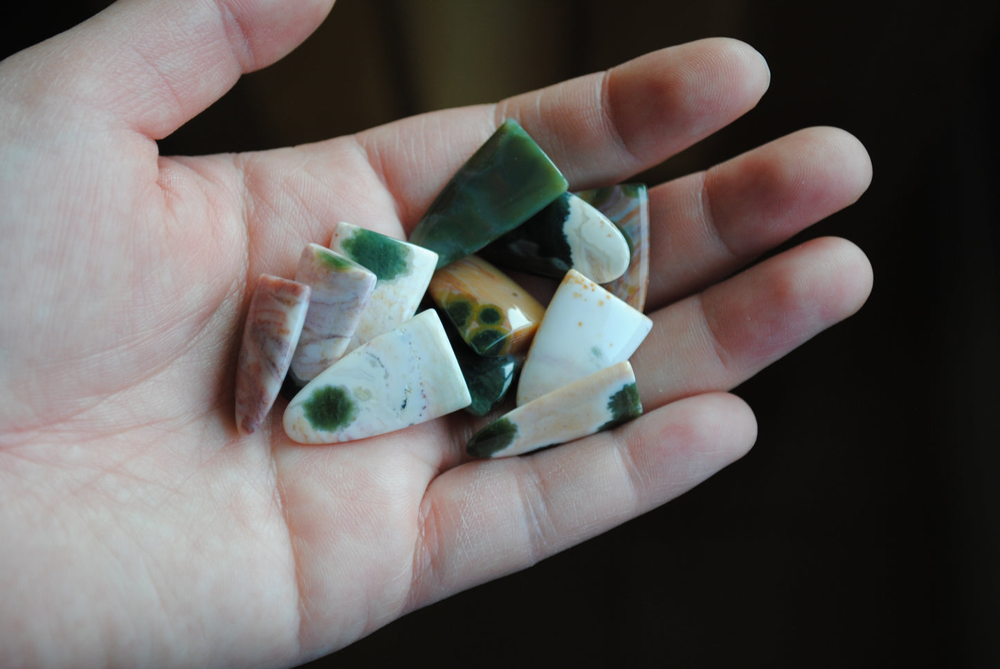 Ocean Jasper puff/tongue stones (Lot A)