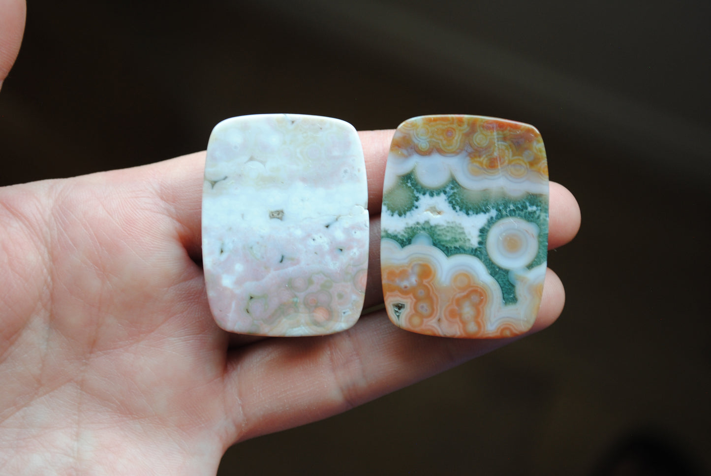 Rectangle 40x30mm Ocean Jasper cabochons