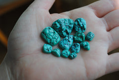 Old stock nugget Fox turquoise cabochons (lot B)