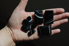 Black sardonyx beads
