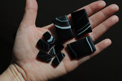 Black sardonyx beads