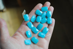 Blue candy jade beads
