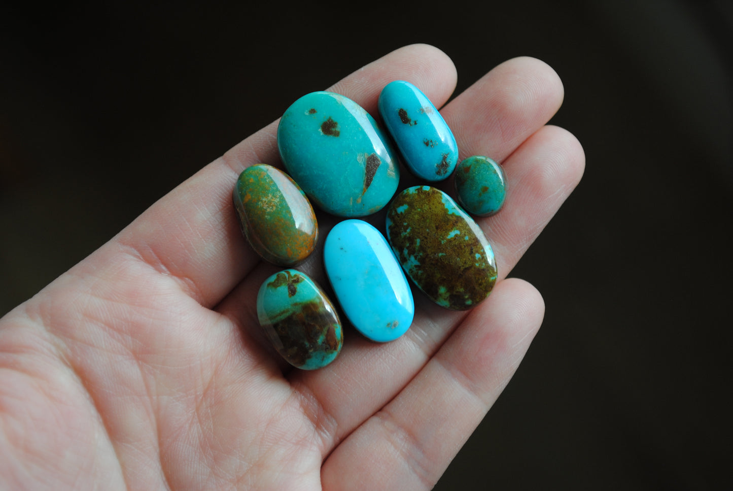 Turquoise Mountain turquoise cabochons
