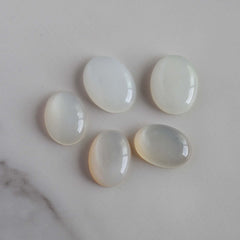 White moonstone cabochons