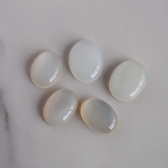 White moonstone cabochons