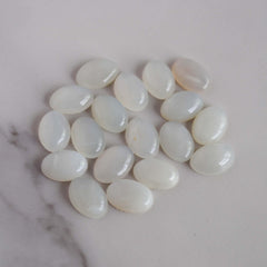 White moonstone oval cabochons