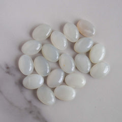 White moonstone oval cabochons