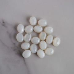 White moonstone oval cabochons