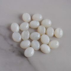 White moonstone oval cabochons