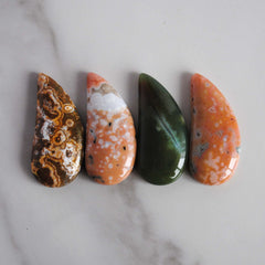 33 x 15mm comma Ocean Jasper cabochons