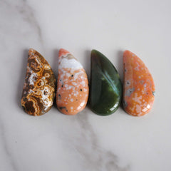 33 x 15mm comma Ocean Jasper cabochons