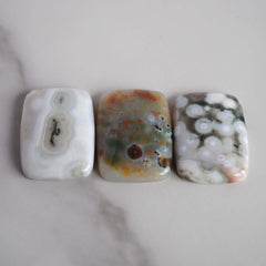 25x18mm rounded rectangle Ocean Jasper cabochons