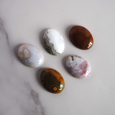 Ocean Jasper 15x20mm oval cabochons