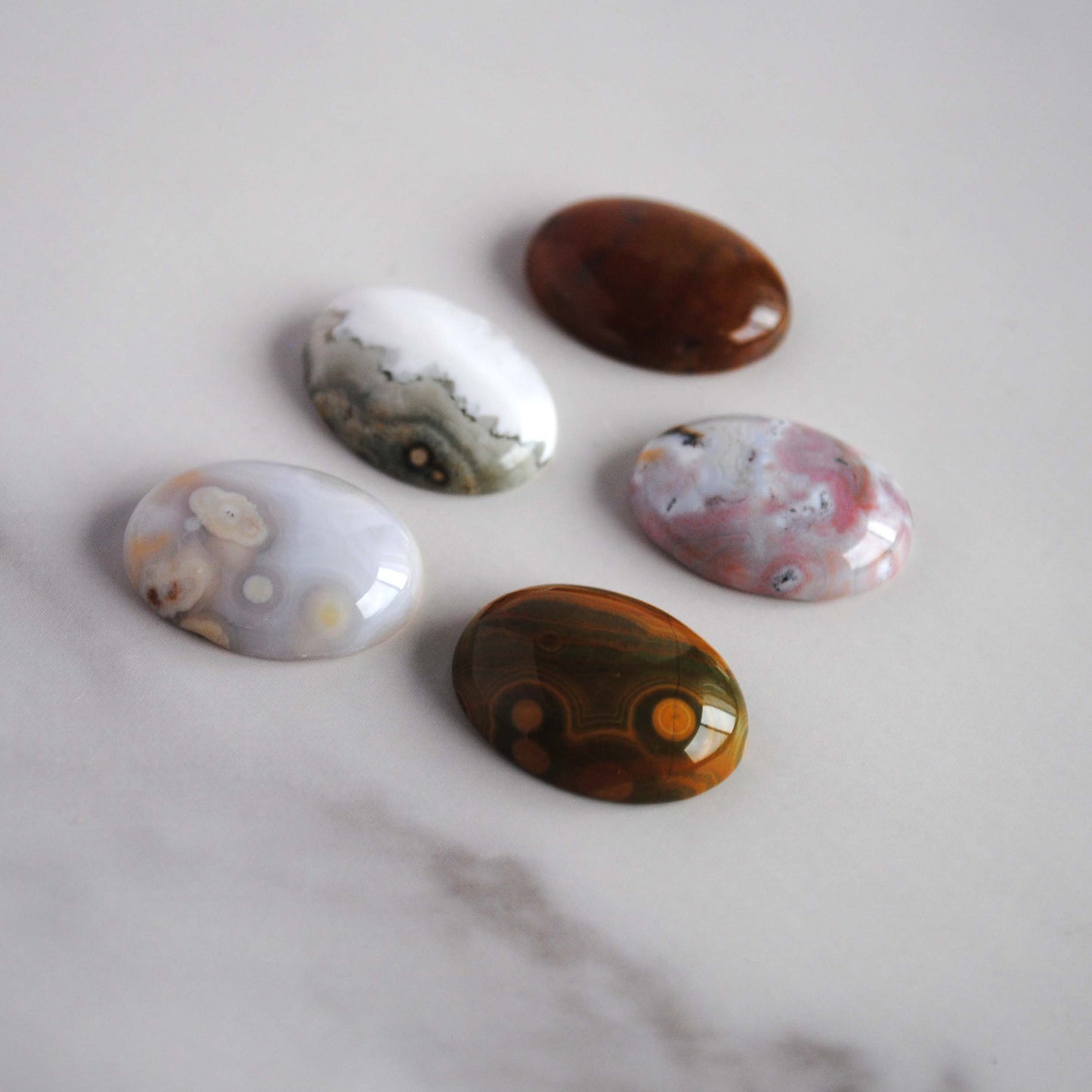 Ocean Jasper 15x20mm oval cabochons