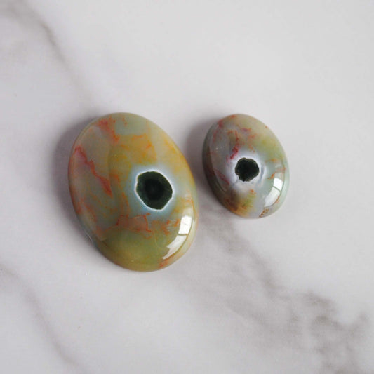 Oval Ocean Jasper cabochons