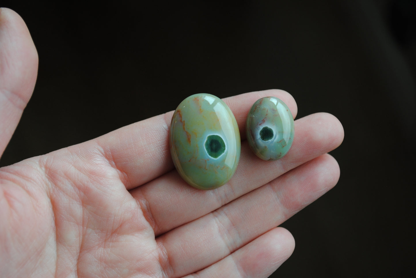 Oval Ocean Jasper cabochons