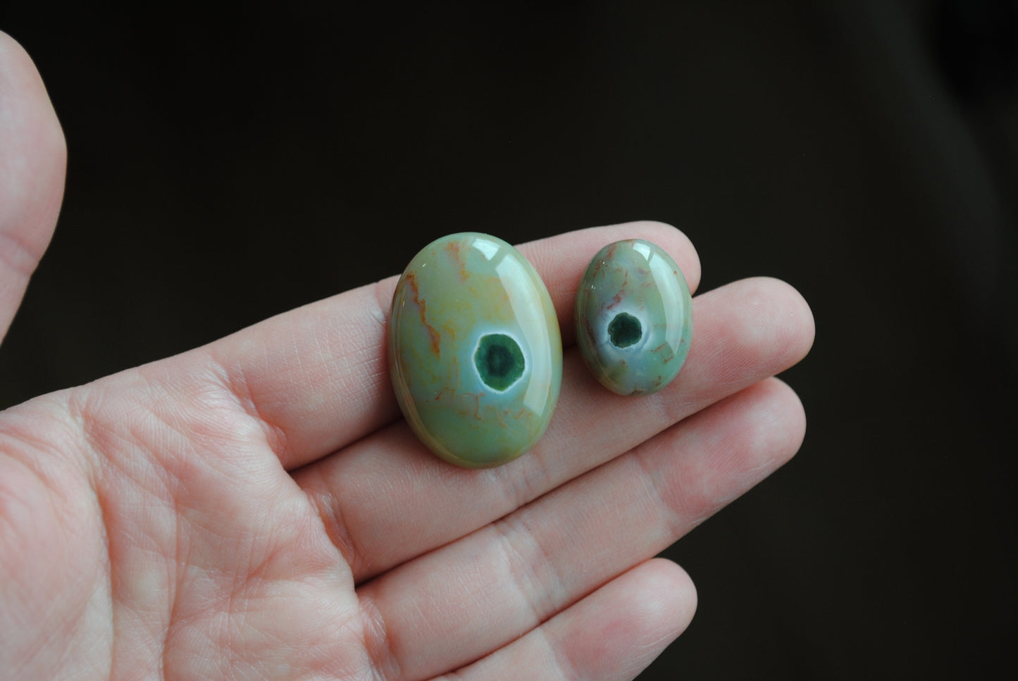 Oval Ocean Jasper cabochons