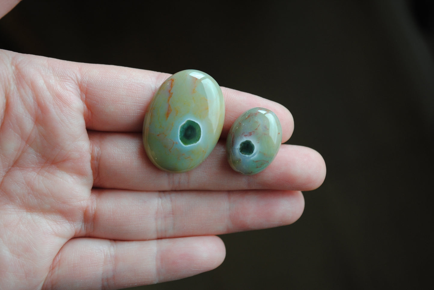 Oval Ocean Jasper cabochons