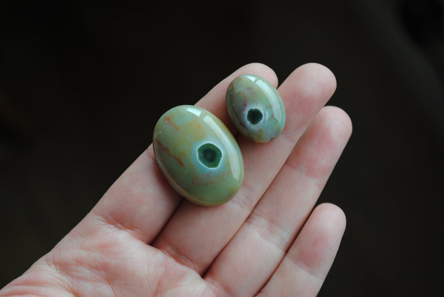 Oval Ocean Jasper cabochons