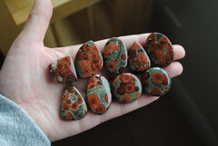 Poppy Jasper cabochons