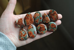 Poppy Jasper cabochons