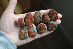 Poppy Jasper cabochons