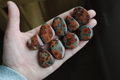Poppy Jasper cabochons