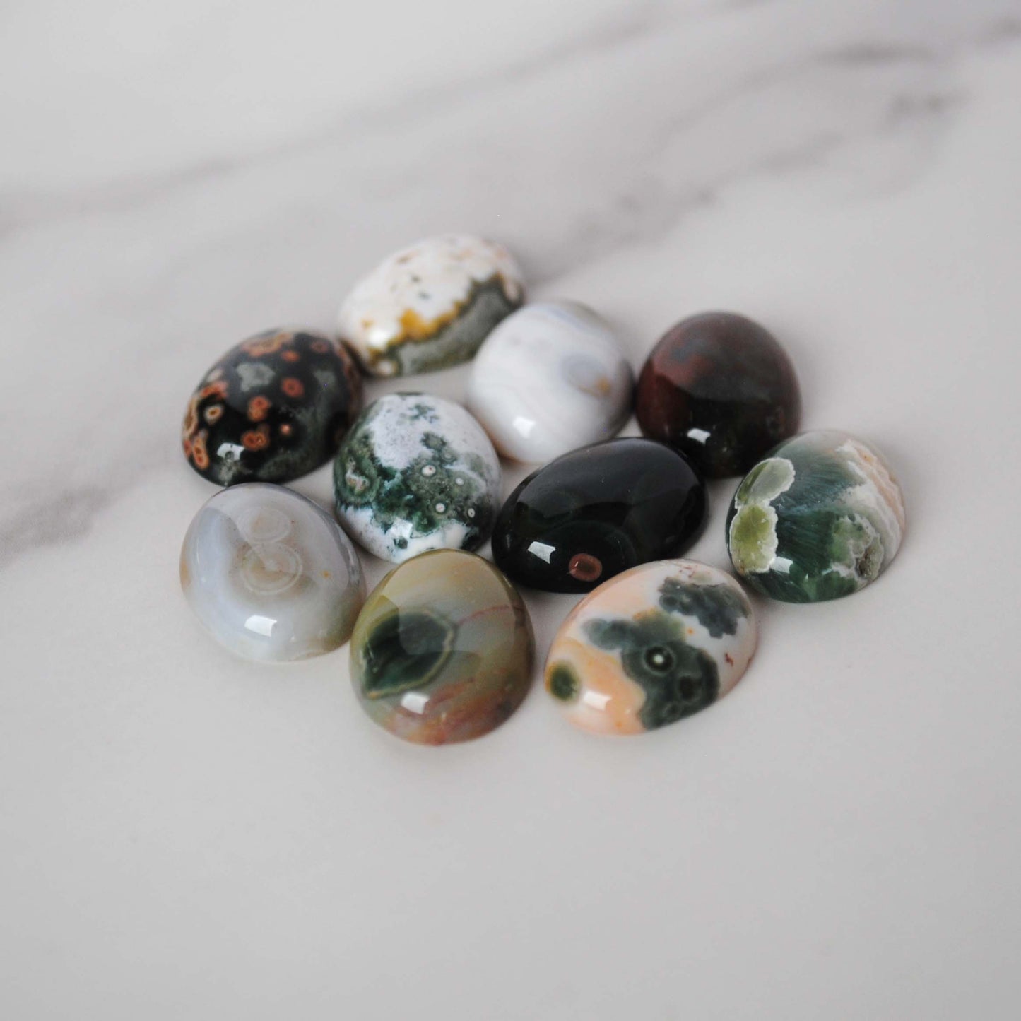 Oval 18x13mm Ocean Jasper cabochons