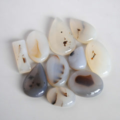 Dendritic agate cabochons (Lot A)