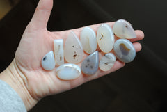 Dendritic agate cabochons (Lot A)