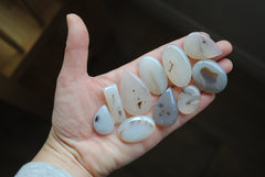 Dendritic agate cabochons (Lot A)