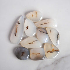 Dendritic agate cabochons (Lot B)