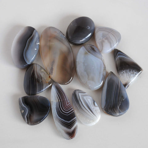 Botswana agate cabochons (Lot A)