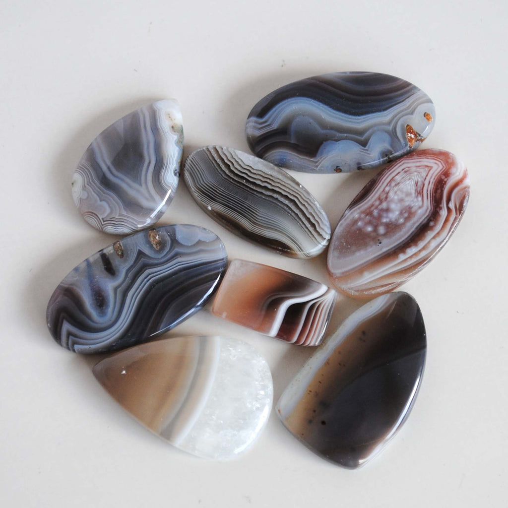 Botswana agate cabochons (Lot C)
