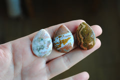 Ocean Jasper 30x22mm drop cabochons