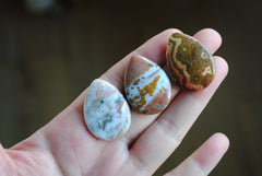 Ocean Jasper 30x22mm drop cabochons