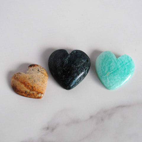 Heart cabochons