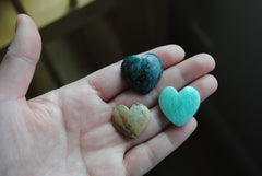 Heart cabochons