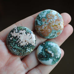 25mm, 30mm round Ocean Jasper cabochons