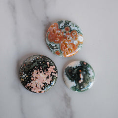 25mm, 30mm round Ocean Jasper cabochons